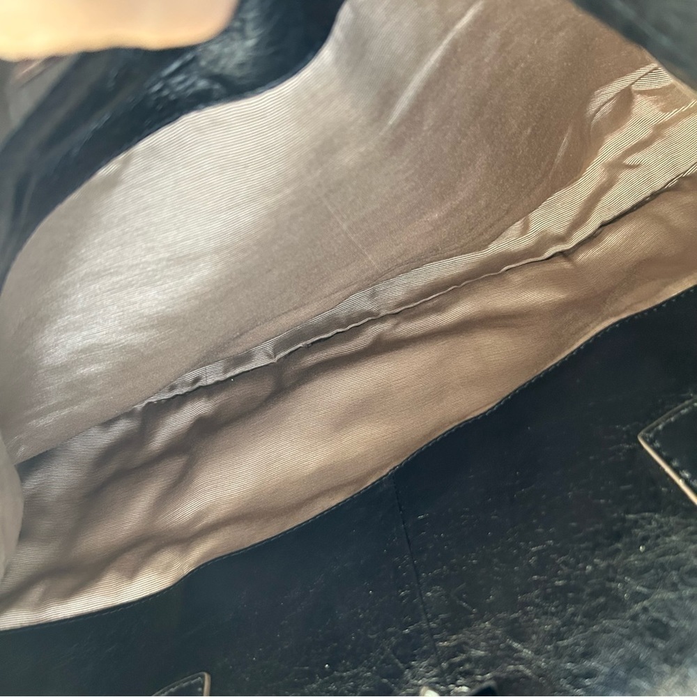 BCBGMAXAZRIA Black Patent Leather Hand Bag - Picture 13 of 16